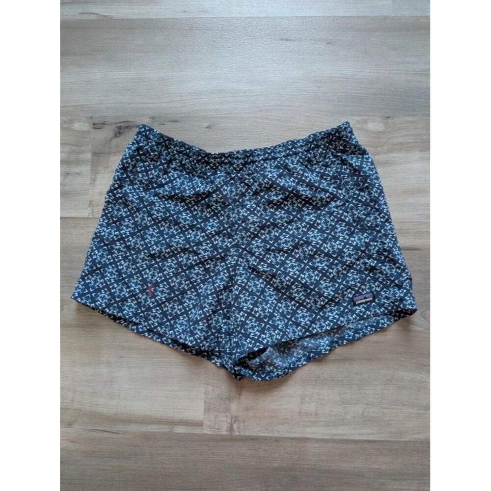 Patagonia Baggies Shorts in Blue Geometric Print, Small (D2)